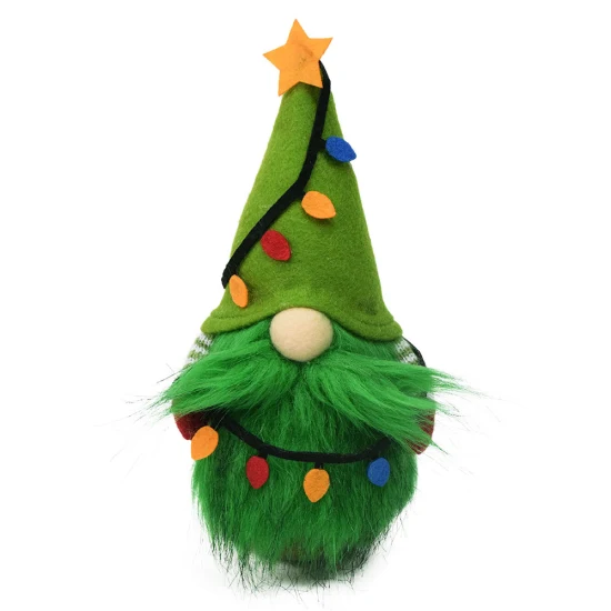 Винтажный декор, сезонные праздничные подарки 2023 года, зеленый рождественский гном Гонк